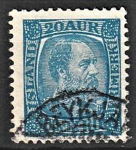 FRIMÆRKER ISLAND | 1902-04 - AFA 41 - Kong Chr. IX - 20 aur blå - Stemplet